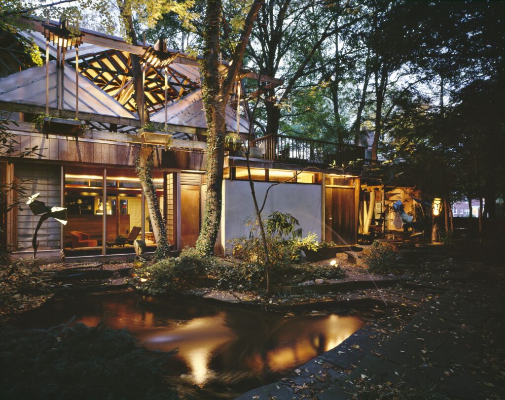  Rose Landscape looking West towards Central Studio, 1996, photo by Frederick Charles